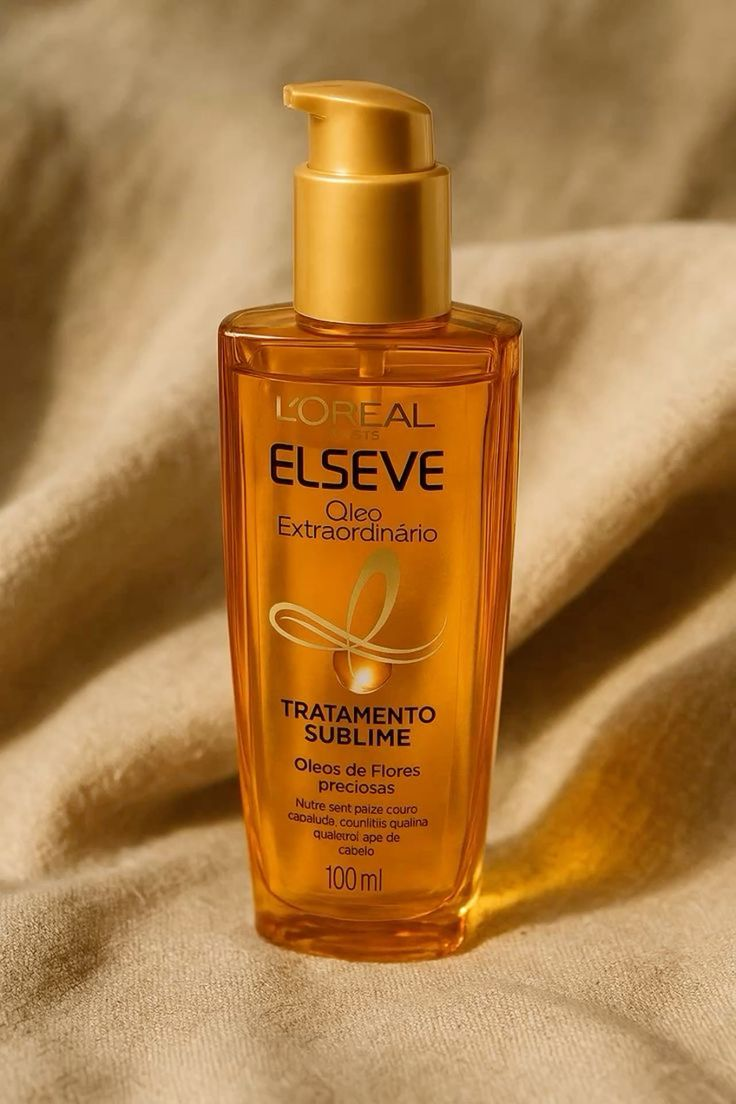 L'Oréal Paris Elseve Óleo Extraordinário Finalizador Capilar, Nutrição Profunda com 6 Óleos Preciosos, Anti-Frizz, Proteção Térmica até 230°C, Brilho Intenso para Todos os Tipos de Cabelo, 100ml