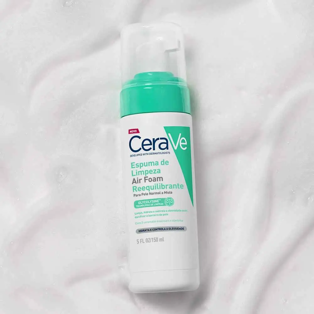 Espuma de Limpeza Facial CeraVe Air Foam Reequilibrante - Limpeza Facial Dermocosmético - Magazine Promosam