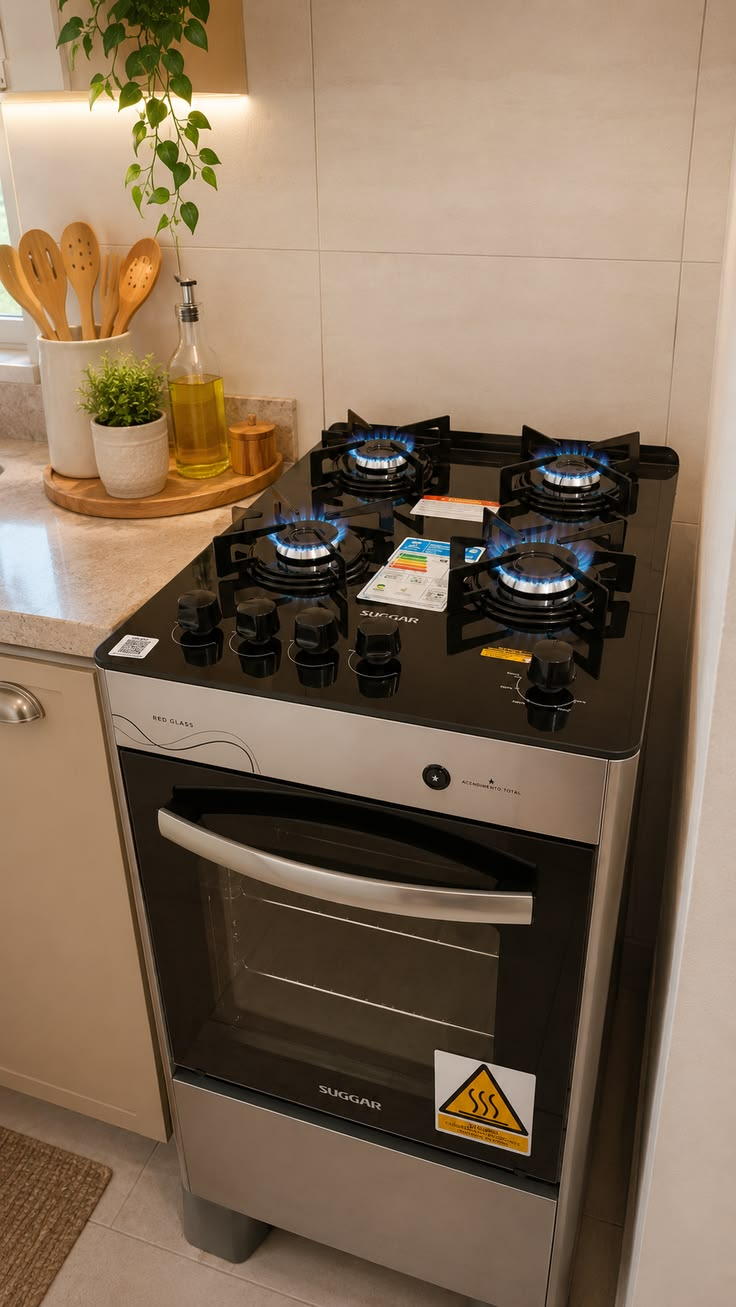 Fogão Suggar Neo Glass 4 Queimadores Prata Bivolt Fgvng410prix - Fogão 4 Bocas - Magazine Promosam