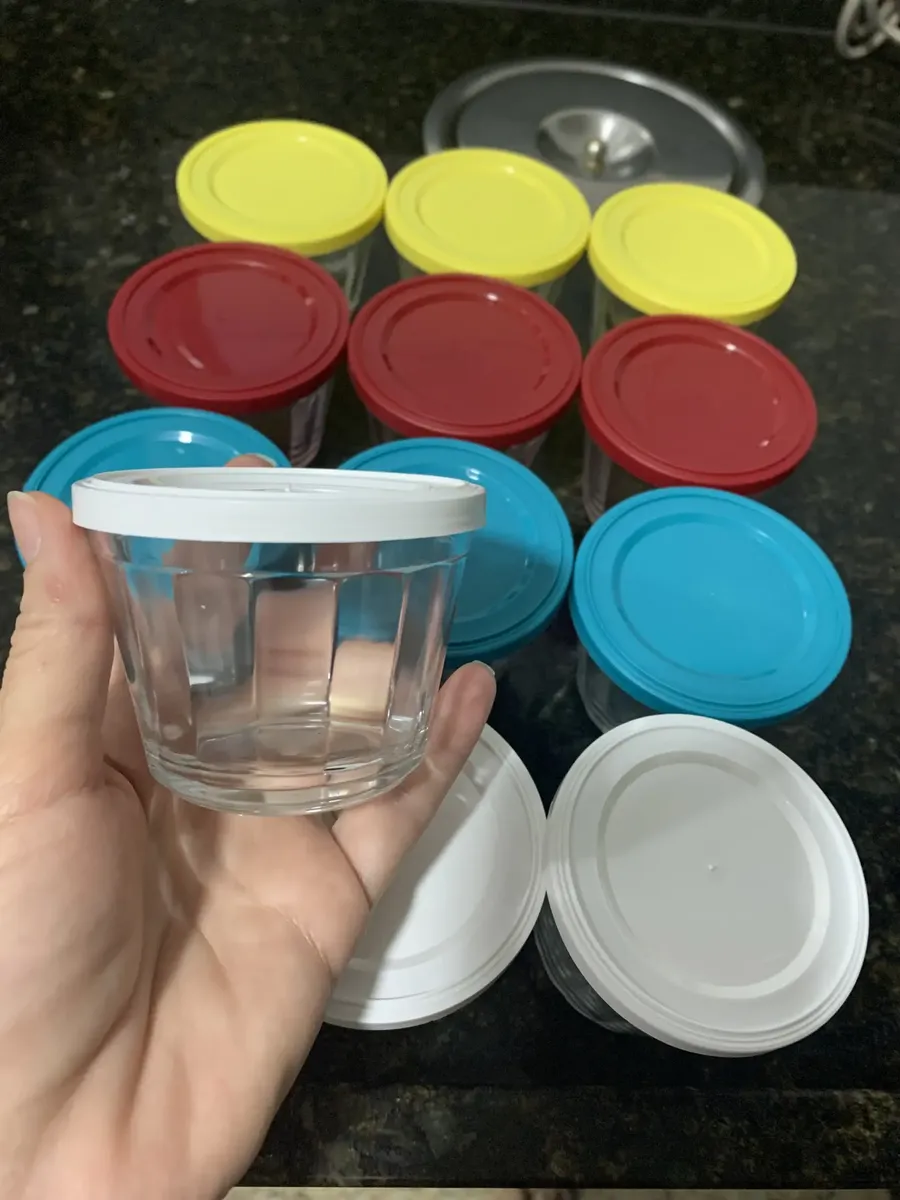Kit Tigela De Vidro Nadir Com Tampa 150ml - 12un Potinhos