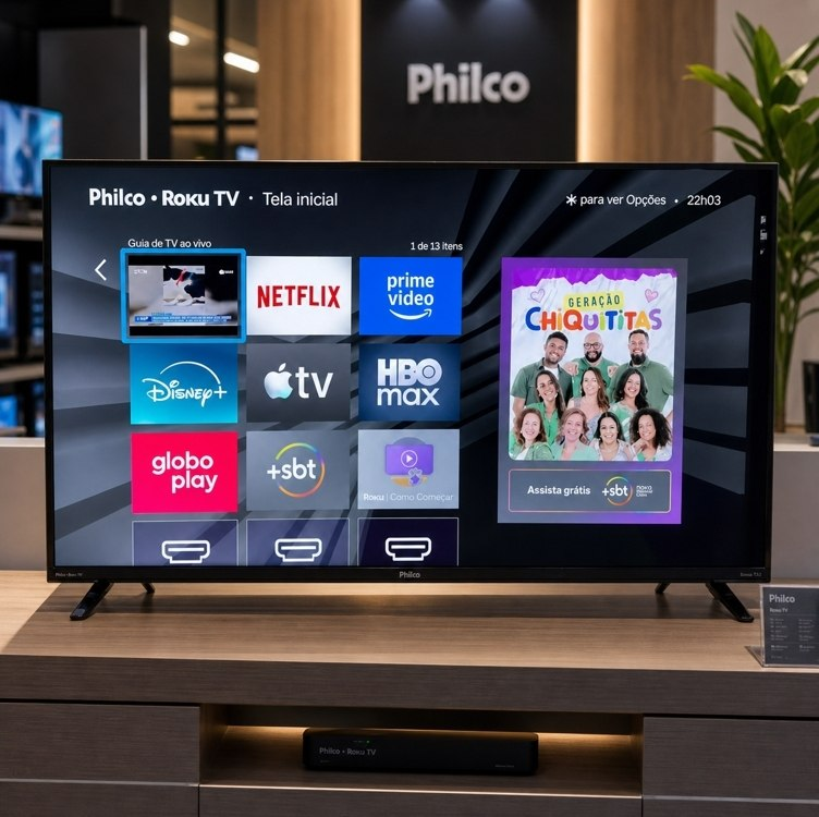 Smart TV 40" Philco Roku TV HDR10 Dolby Áudio P40CRA