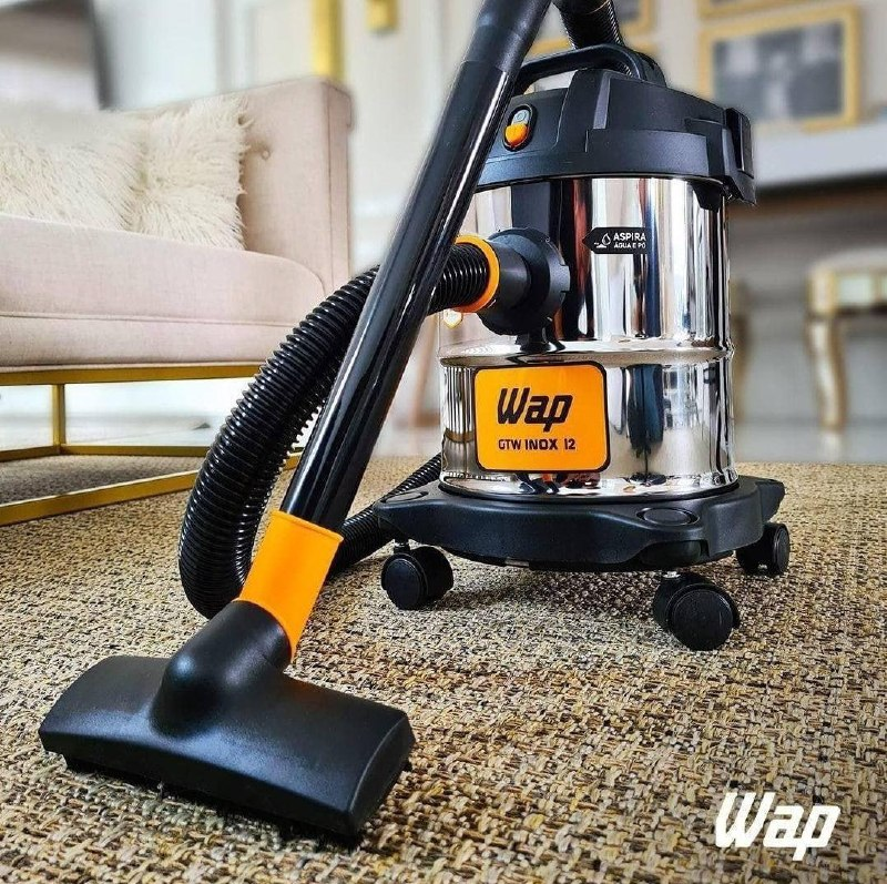 WAP Aspirador de Pó e Água Barril GTW INOX 12, Compacto, 12 Litros, com Filtro Lavável, 160mbar 1400W 220V