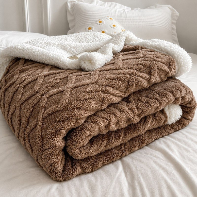 Cobertor Manta De Casal 2,00x1,80 Canelada Sherpa Cores
