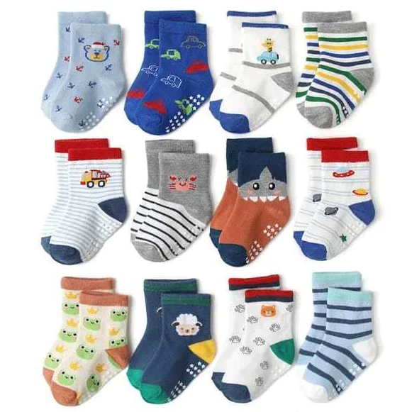 Kit Pares de Meias Infantil e Bebê Menino Estampadas | Shopee Brasil