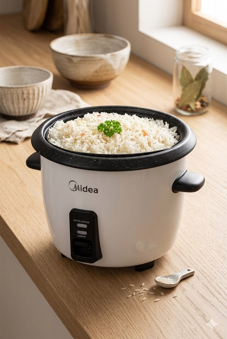 Panela De Arroz Elétrica Midea 7 Xícaras 2,5l Branca 127v