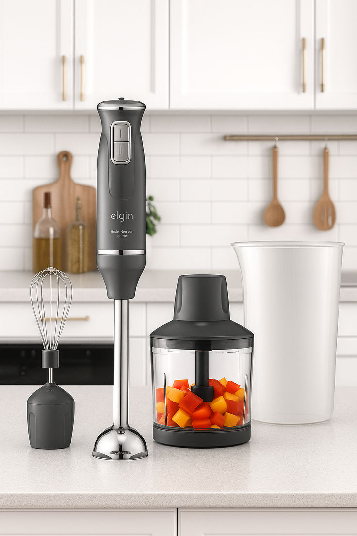 Mixer Power Inox 3 em 1 600W Elgin Lunar 110V - Mixer, triturador e batedor