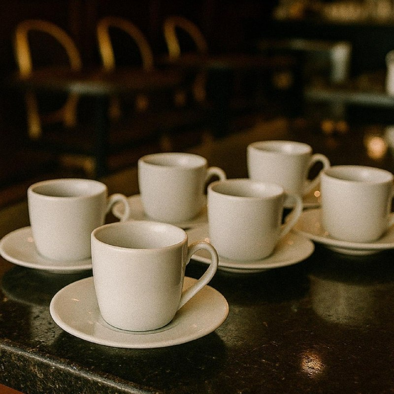 Jogo Xícaras Café Com Pires Porcelana Branca 12 Peças