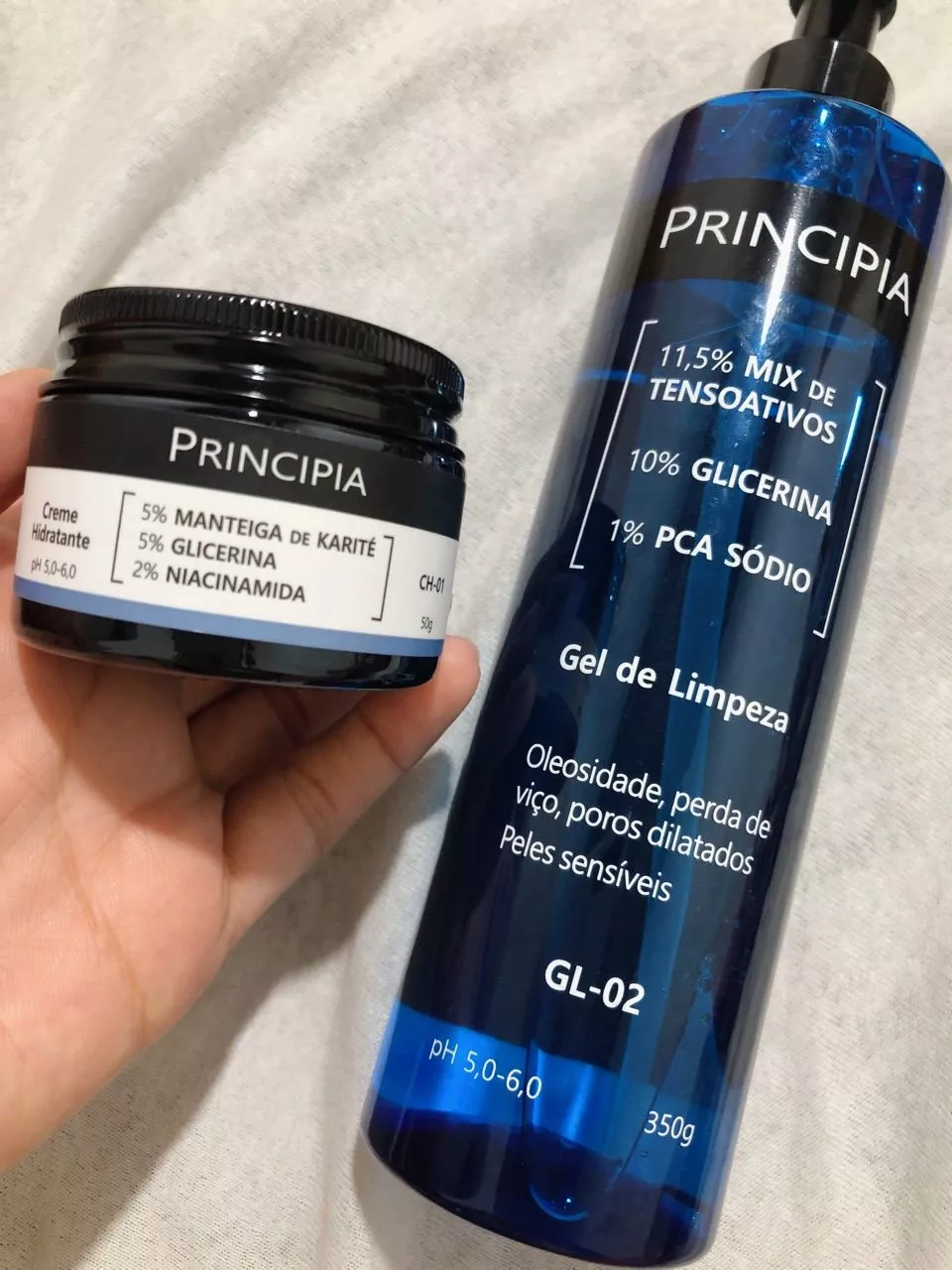 Principia Kit Limpeza e Hidratação Dia a Dia c/ Gel de Limpeza GL-02 + Creme Hidratante CH-01 | Shopee Brasil