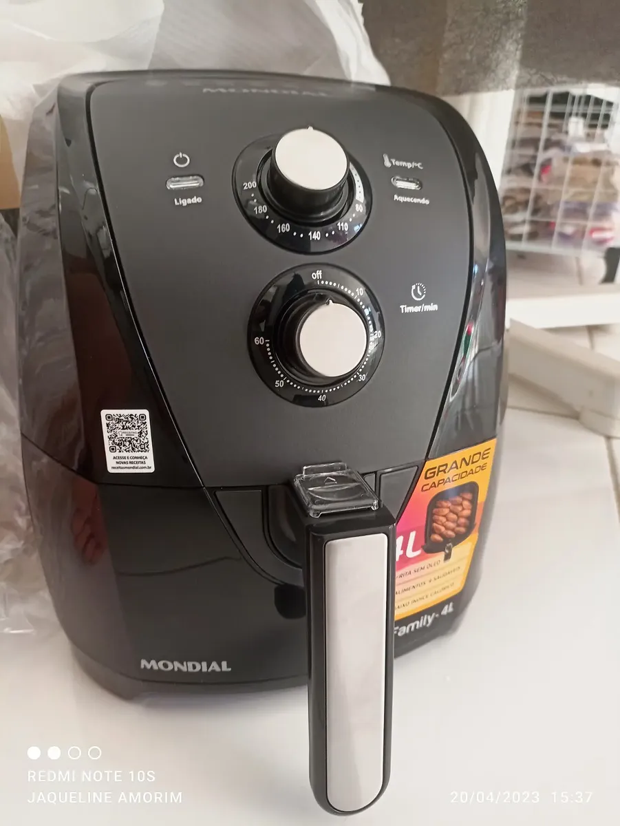 Fritadeira Sem Óleo Air Fryer Afn-40-bft 4l 1500w Mondial