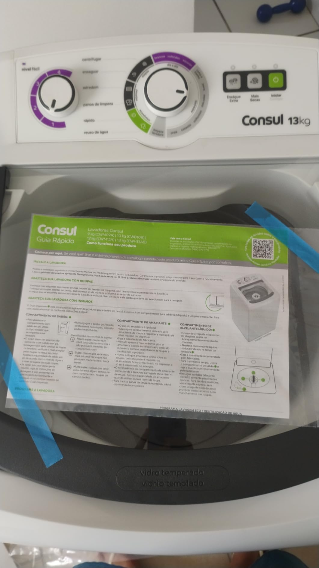 Máquina de Lavar 13kg Branca Consul com Dosagem Econômica - CWH13AB 220v