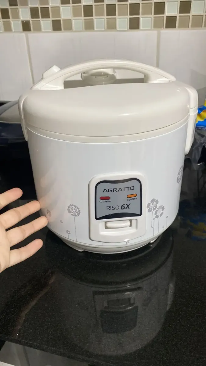 Panela Elétrica de Arroz Agratto Riso 6X Multifuncional para 6 Xícaras Antiaderente