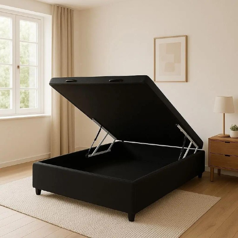 Cama Baú Casal Com 30cm De Prof. Blindado Luxo