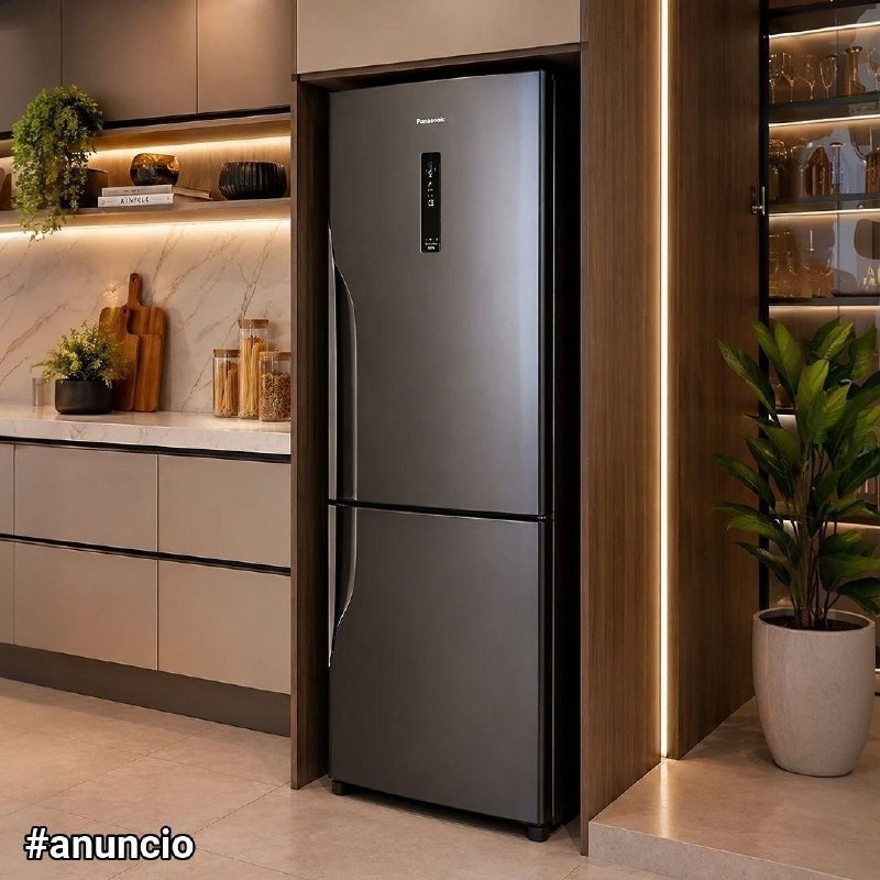 Geladeira Intuitive+ Panasonic BB41 Frost Free Inverter 407L Titânio - NR-BB41PV2T 127V