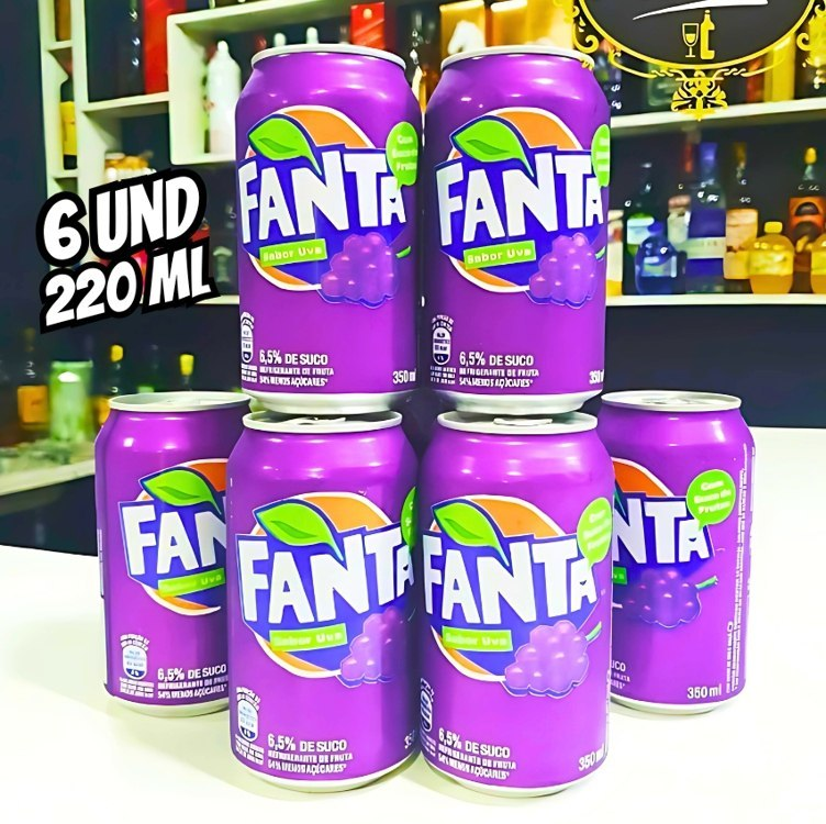 Pack de FANTA UVA LT 220ML 6 unidades