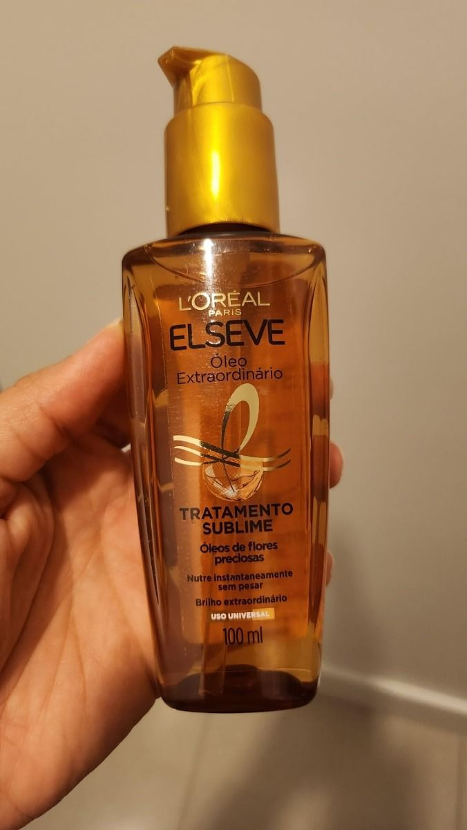 L'Oréal Paris Elseve Óleo Extraordinário Finalizador Capilar, Nutrição Profunda com 6 Óleos Preciosos, Anti-Frizz, Proteção Térmica até 230°C, Brilho Intenso para Todos os Tipos de Cabelo, 100ml