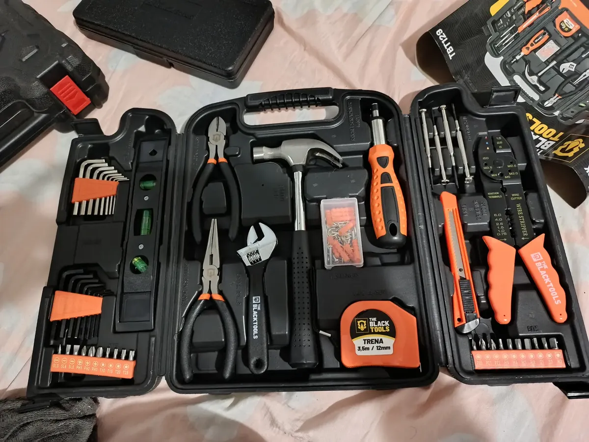 Kit De Ferramentas 169 Peças + Parafusadeira Furadeira 12v