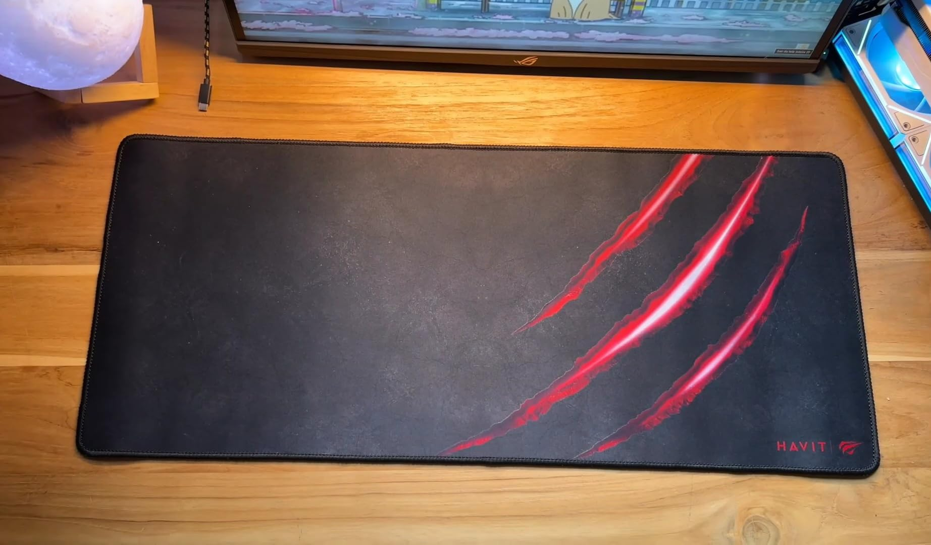 Havit Mouse Pad Grande 70 X 30 Cm Gamer, Hv-MP861, Movimento Suave e Preciso, Costurado, Preto