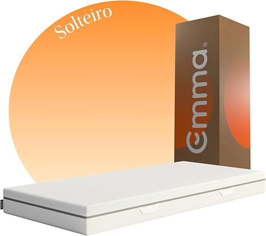 Colchão Solteiro Emma Duo Comfort 88x188cm, Conforto de Dupla Face, Suporte ideal para o corpo, Alta Durabilidade, Capa Lavável, 100 Noites de Teste - Colchão Solteiro - Magazine Promosam