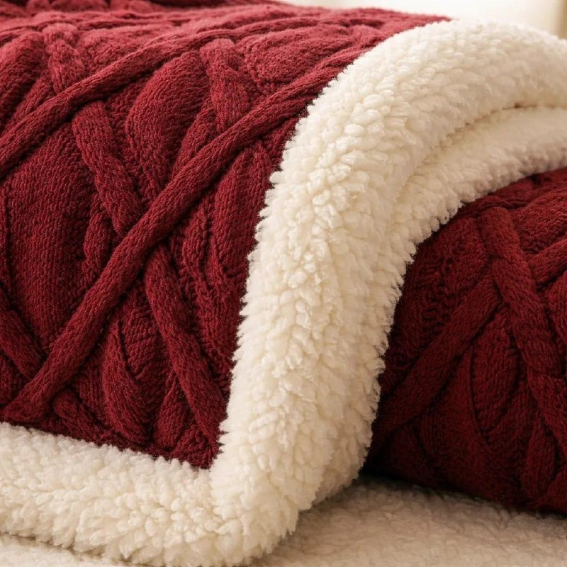Cobertor Manta De Casal 2,00x1,80 Canelada Sherpa Cores
