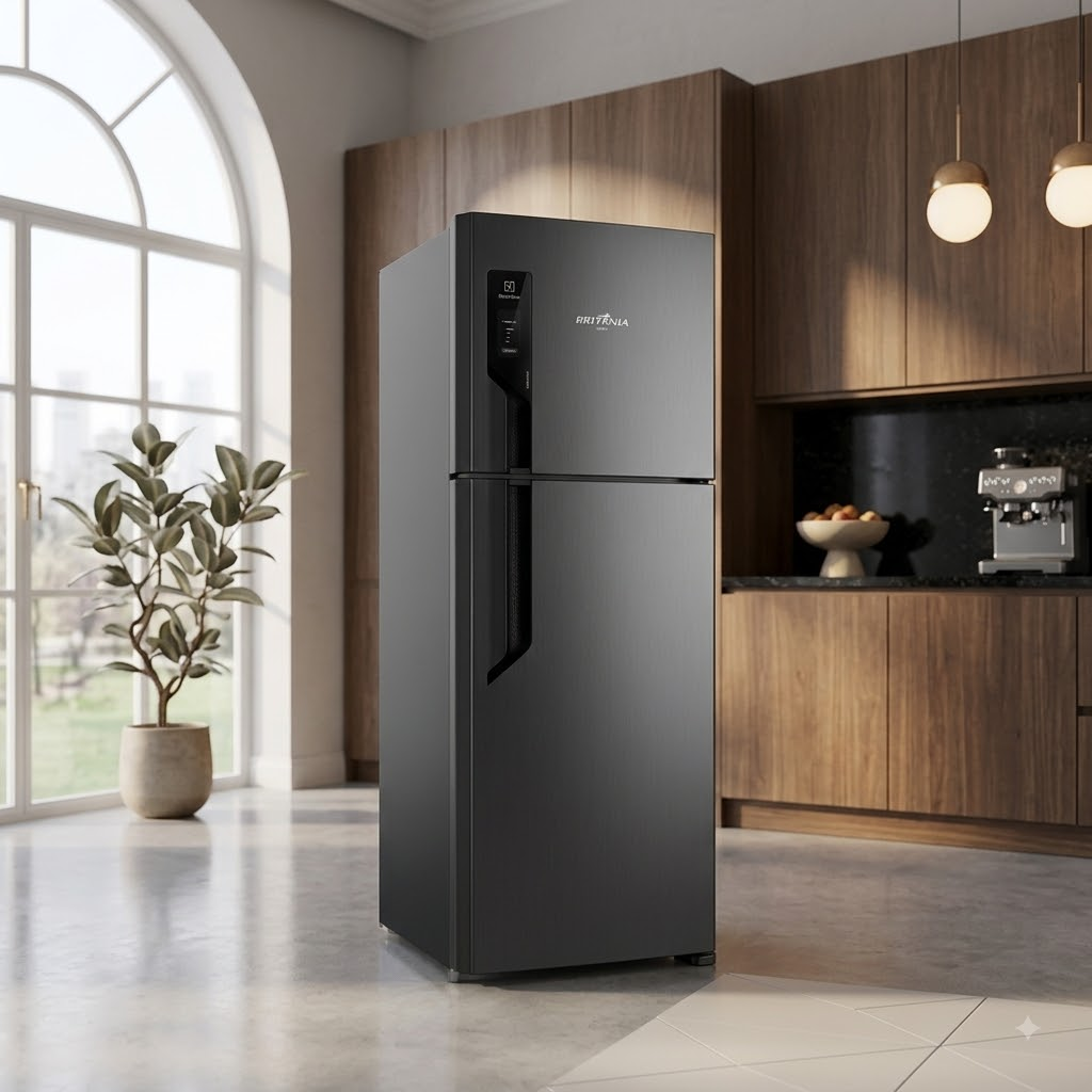 Geladeira Electrolux Frost Free com AutoSense 480L Efficient Duplex Black Inox Look (TF71B)