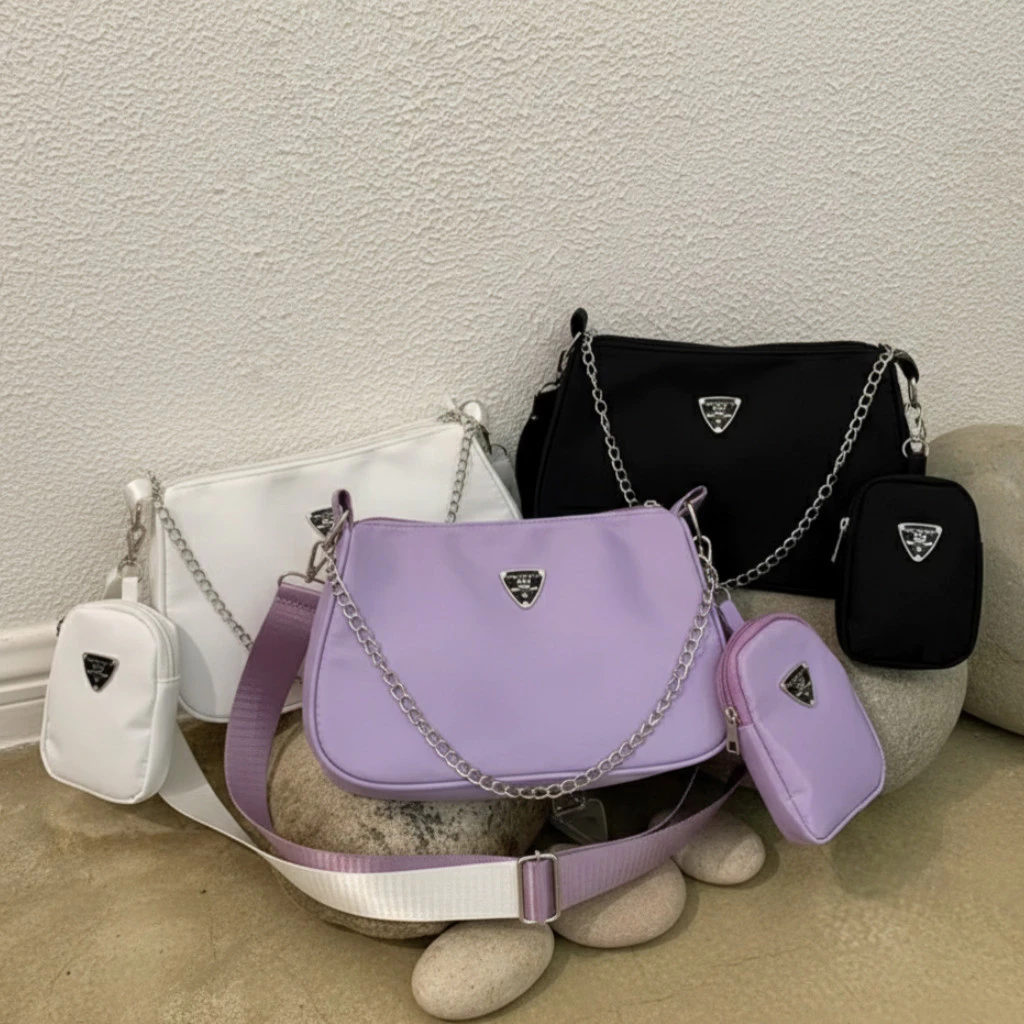 Bolsa Transversal Moderna de Nylon Leve com Alça Prática para Uso Diário ACHEI GLAM | Shopee Brasil