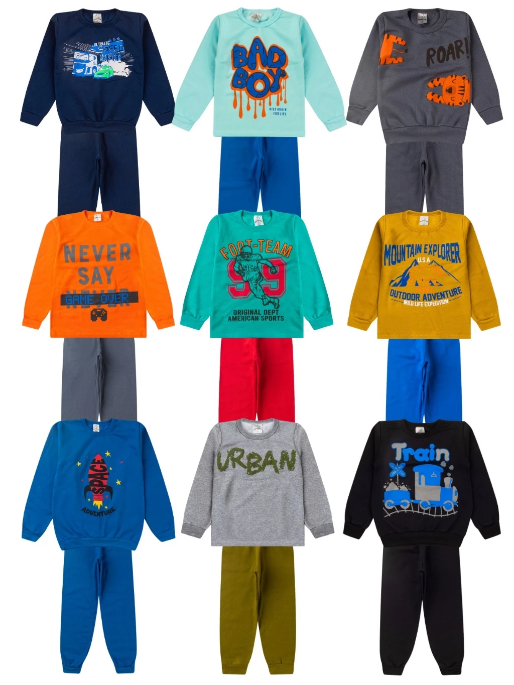 Kit 6 Peças Conjunto Moletom Infantil Menino 1 ao 14 Masculino Inverno Manga Longa Pronta Entrega | Shopee Brasil