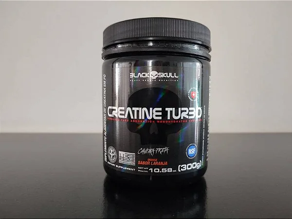 Suplemento em Pó Black Skull Creatine Turbo sem sabor 300g