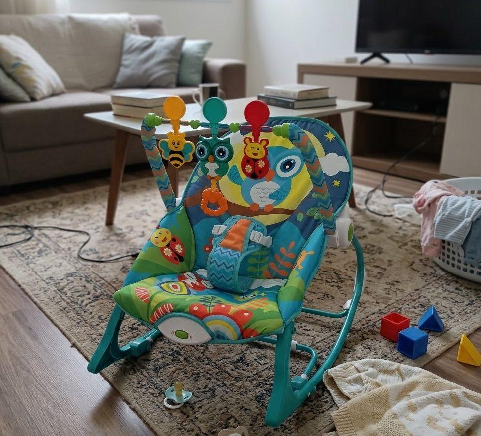 Cadeira de Descanso e Balanço Funtime 18kgs Coruja Maxi Baby