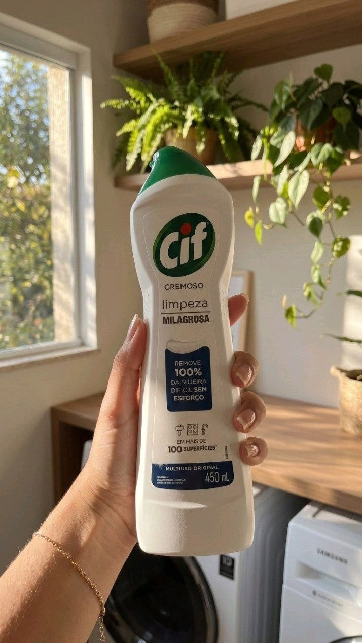 Cif Cremoso Limpeza Milagrosa Remove 100% Da Sujeira 450 Ml