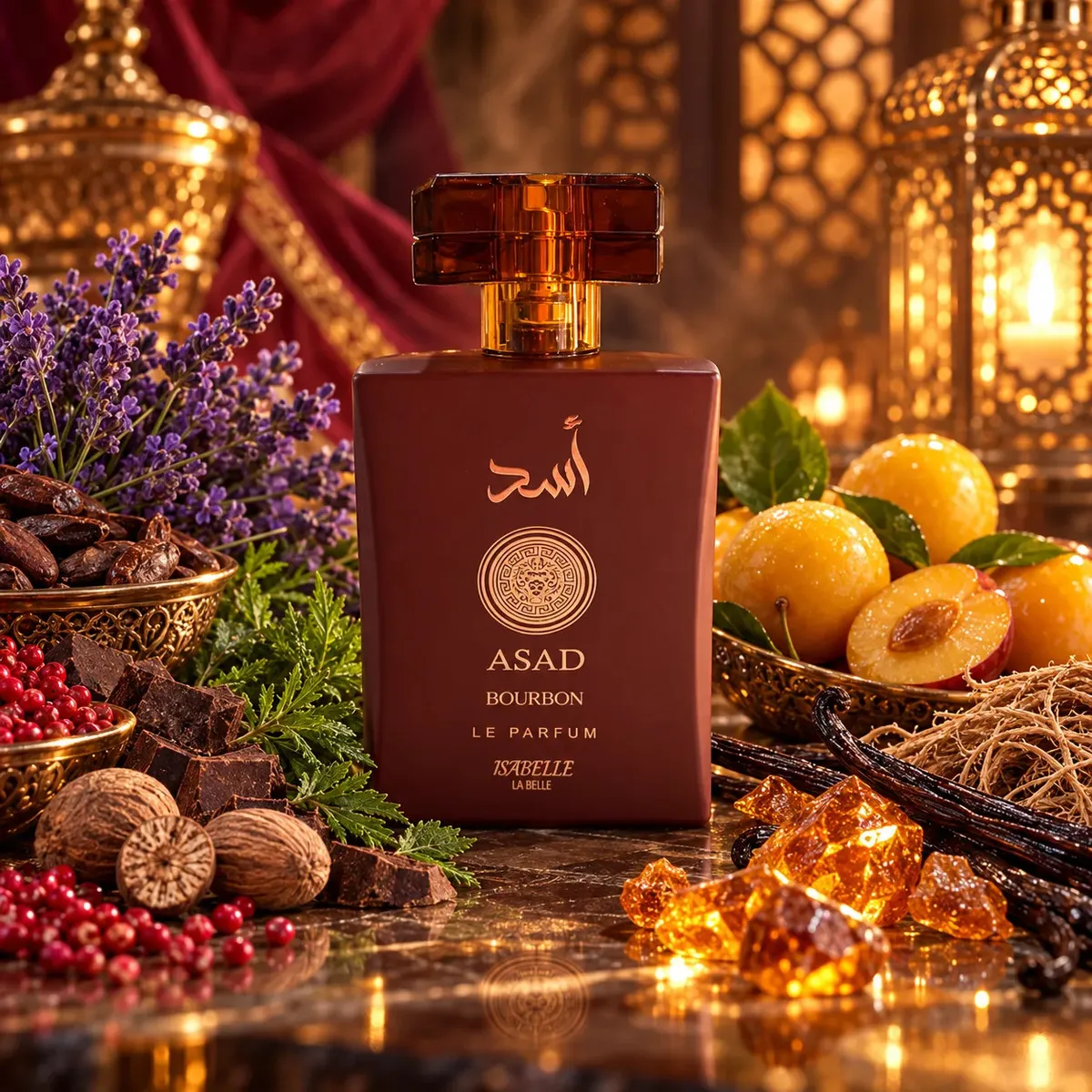 Perfume Asad Bourbon 100ml Isabelle La Belle - Masculino Amadeirado Especiado Quente Homem